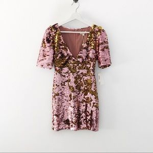 For Love & Lemons Sparklers Sequin Mini Dress NWT